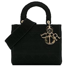 Dior-Dior Black Medium Cannage Lady D-Lite-Black