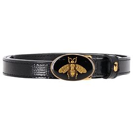 Gucci Bee Buckle Belt in Black Leather Black