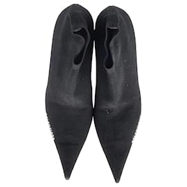Balenciaga-Balenciaga Knife Ankle Boots in Black Polyamide-Black