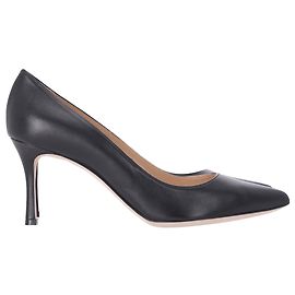 Décolleté a punta Sergio Rossi in pelle nera Nero