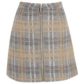 Acne Studios Plaid Mini Skirt in Grey Wool Grey