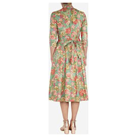 Autre Marque-Multi floral-printed belted midi dress - size UK 8-Multiple colors