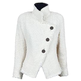 Chanel-Iconic Paris Edinburgh CC Jewel Buttons Tweed Jacket-Cream