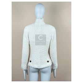 Chanel-Iconic Paris Edinburgh CC Jewel Buttons Tweed Jacket-Cream