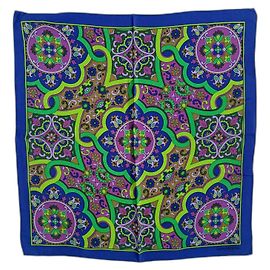 Cachecol multicolorido azul e roxo da Gianni Versace Azul