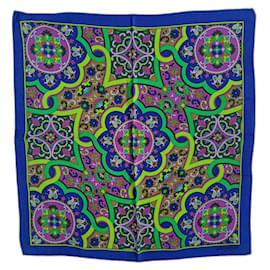 Sciarpa multicolore blu e viola di Gianni Versace Blu