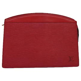 Louis Vuitton-LOUIS VUITTON Epi Trousse Crete Clutch Bag Red M48407 LV Auth 77264-Red