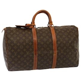 Louis Vuitton-Louis Vuitton-Monogramm Keepall 50 Boston Bag M.41426 LV Auth 76552-Monogramm