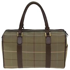 Autre Marque-Burberrys Nova Check Boston Bag Canvas Beige Auth ep4373-Beige