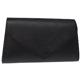 Louis Vuitton-LOUIS VUITTON Epi Art Deco Clutch Bag Black M52632 LV Auth 77277-Black