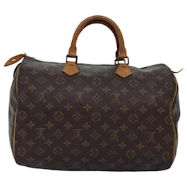 Louis Vuitton-Louis Vuitton Monogram Speedy 35 Hand Bag M41524 LV Auth ki4497-Monogram