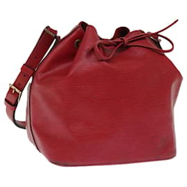 Louis Vuitton-LOUIS VUITTON Epi Petit Noe Shoulder Bag Red M44107 LV Auth 76343-Red