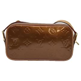 Louis Vuitton-LOUIS VUITTON Monogram Vernis Christy MM Shoulder Bag Bronze M91109 Auth yk12894-Bronze