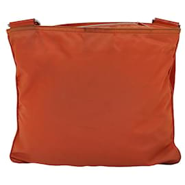 Prada-PRADA Shoulder Bag Nylon Orange Auth 77079-Orange