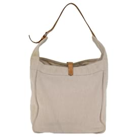 Hermès-HERMES Marwali GM Shoulder Bag Canvas Beige Auth yk12880-Beige