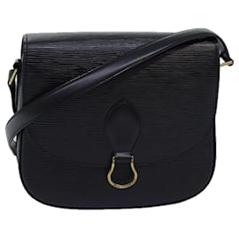 Louis Vuitton-LOUIS VUITTON Epi Saint Cloud GM Shoulder Bag Black Noir M52192 LV Auth yk12765-Black