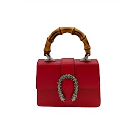 Gucci-Gucci Dionysus Bamboo Top Handle Bag-Red