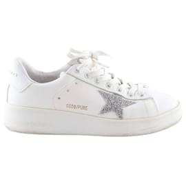 Golden Goose-Pure Star leather sneakers-White