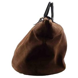 Longchamp Mala De Viagem De Couro Marrom