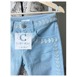 Chanel-New CC Logo La Riviera Collection Runway Jeans-Blue