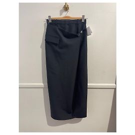 Hermès HERMES Gonne T.Lana internazionale S Blu
