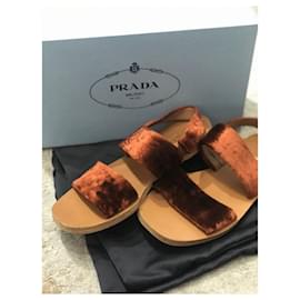 Prada-PRADA  Sandals T.eu 36 velvet-Orange