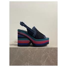 Hermès-HERMES  Sandals T.eu 37.5 Suede-Black