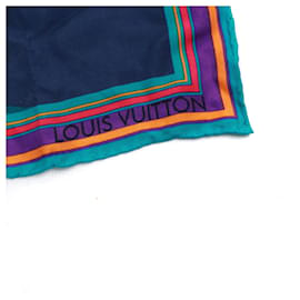 Louis Vuitton-LOUIS VUITTON  Scarves T.  silk-Navy blue