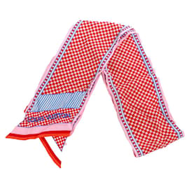 Louis Vuitton-LOUIS VUITTON  Scarves T.  silk-Red