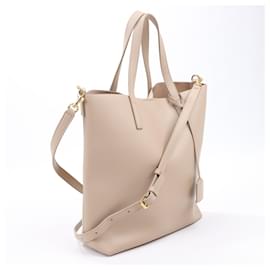 Saint Laurent-Saint Laurent Paris Toy Shopping Leather 2Way Handbag in Beige 600307-Beige