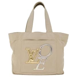 Louis Vuitton-Bolso tote Louis Vuitton Love-Beige