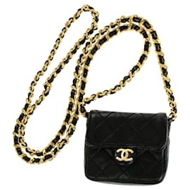 Chanel-CHANEL Mini matelasse-Noir