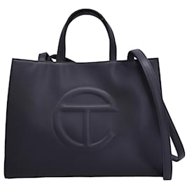 Autre Marque-Telfar Medium Black Shopping Bag in Black Polyurethane-Black