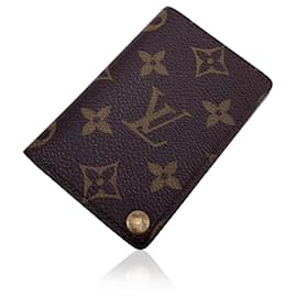 Louis Vuitton-Porte-cartes Vintage Monogram Porte Carte Pression-Marron