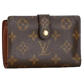Louis Vuitton-Louis Vuitton Porte Monnaie Viennois Bifold Wallet Canvas Short Wallet M61663 in good condition-Brown