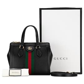 Gucci-Gucci GG Ophidia Leather Handbag  Leather Handbag 547551 in excellent condition-Black