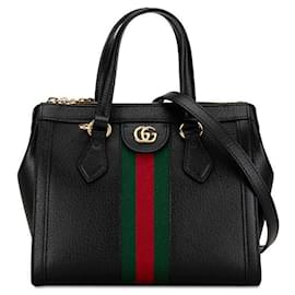 Gucci-Gucci GG Ophidia Leather Handbag  Leather Handbag 547551 in excellent condition-Black