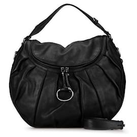Gucci-Gucci Medium Icon Bit Shoulder Bag Leather Shoulder Bag 228584 in excellent condition-Black