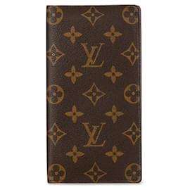 Louis Vuitton-Louis Vuitton Porte Valeurs Organizer Canvas Long Wallet M61823 in good condition-Brown
