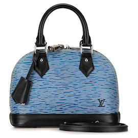 Louis Vuitton-Louis Vuitton Alma BB Sac à main en cuir M41437 In excellent condition-Bleu