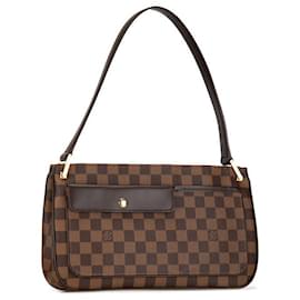 Louis Vuitton-Sac à épaule Louis Vuitton Damier Aubagne N51129 en cuir PVC en très bon état-Marron