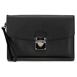Louis Vuitton-Louis Vuitton Belayah Leather Clutch Bag M32592 in good condition-Black