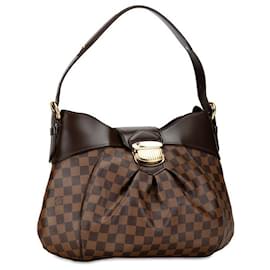 Louis Vuitton-Louis Vuitton Damier Sistina MM Shoulder Bag N41541 PVC Leather in Very Good Condition-Brown