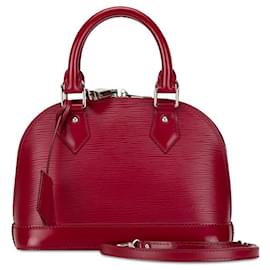 Louis Vuitton-Louis Vuitton Alma BB Leather Handbag M40850 in good condition-Purple