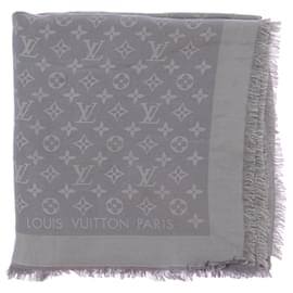 Louis Vuitton-LOUIS VUITTON  Scarves T.  silk-Grey