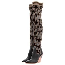 Fendi-Bottes FENDI T.UE 38 Cuir-Marron