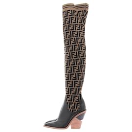 Fendi-Bottes FENDI T.UE 38 Cuir-Marron