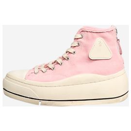 R13 Baskets montantes en denim rose - taille EU 38 (UK 5) Rose