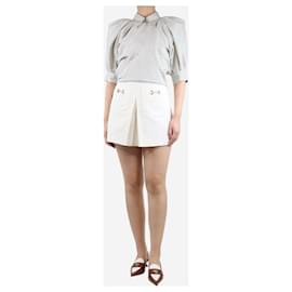 Gucci-Cream Horsebit pocket mini skirt - size UK 8-Cream