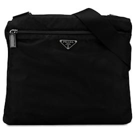 Prada-Prada Black Tessuto Crossbody Bag-Black